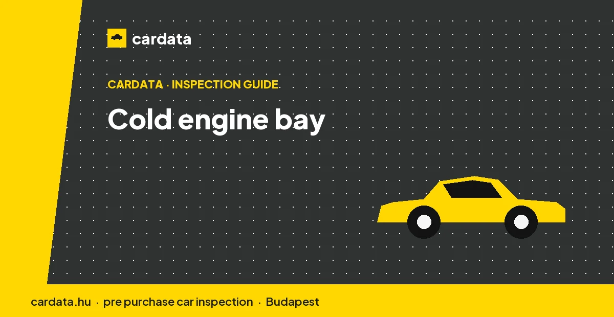 A buyer feels the bonnet of a used car on arrival to confirm the engine is genuinely cold before the first start.