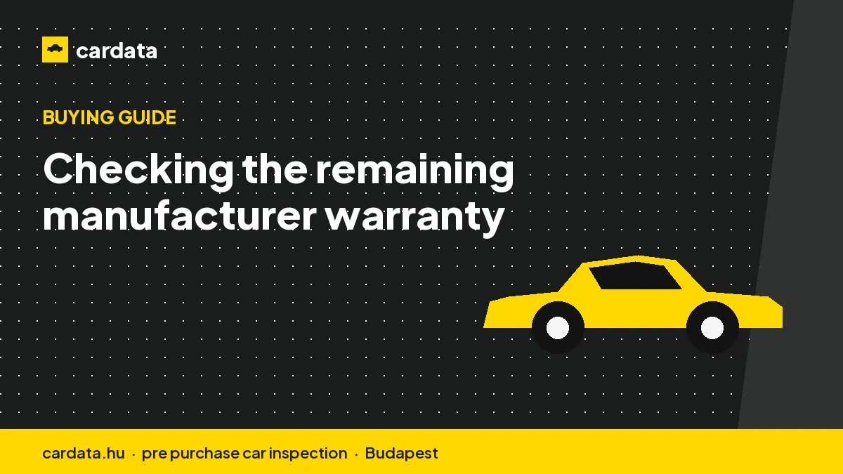 Checking the remaining manufacturer warranty