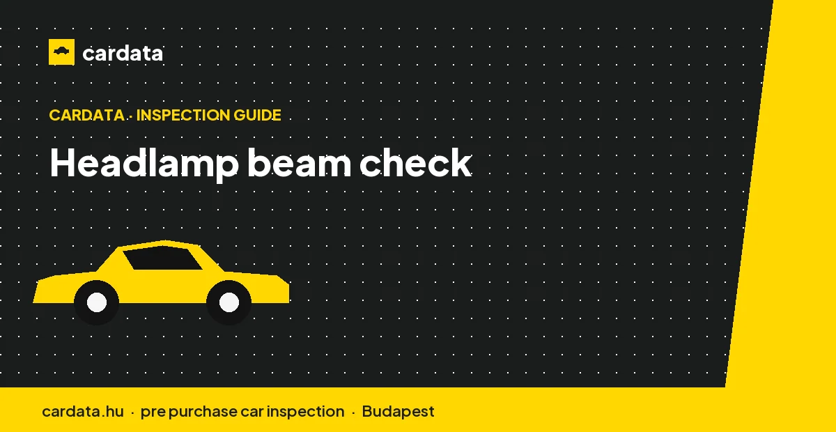 A headlamp beam pattern being checked during individual approval, a modification often needed for cars built for another market.