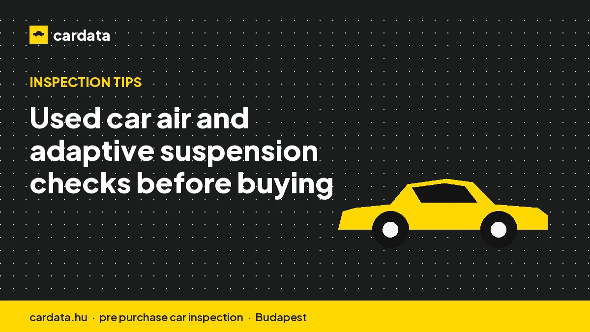 Used car air and adaptive suspension checks before buying