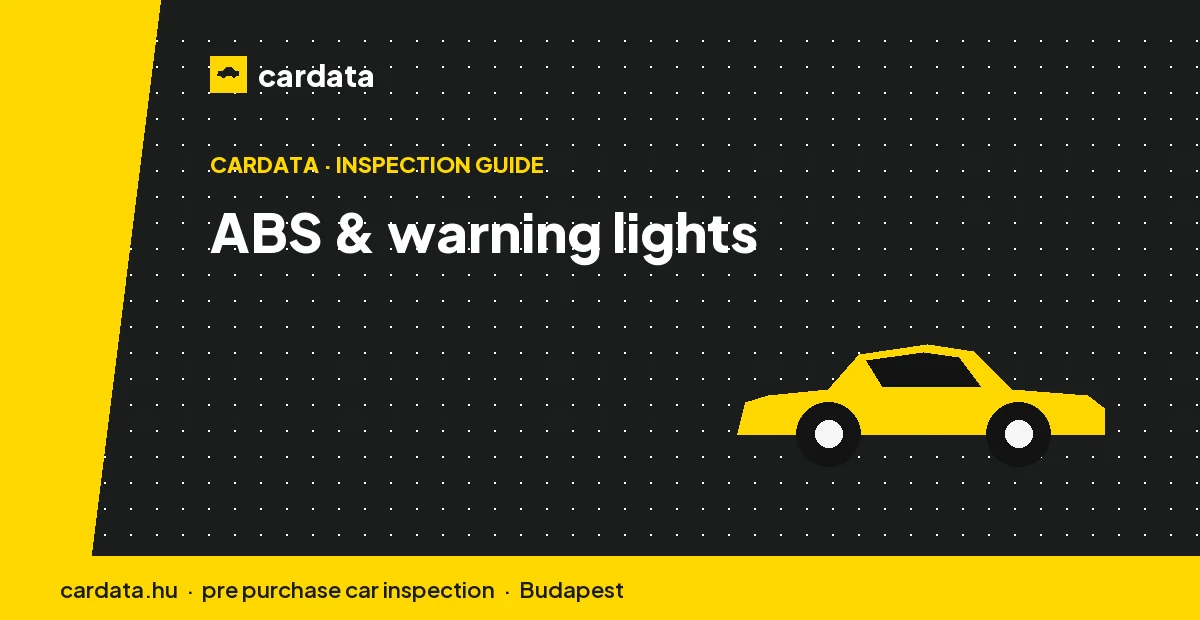 ABS, stability control and a road test reveal faults a static look would miss.