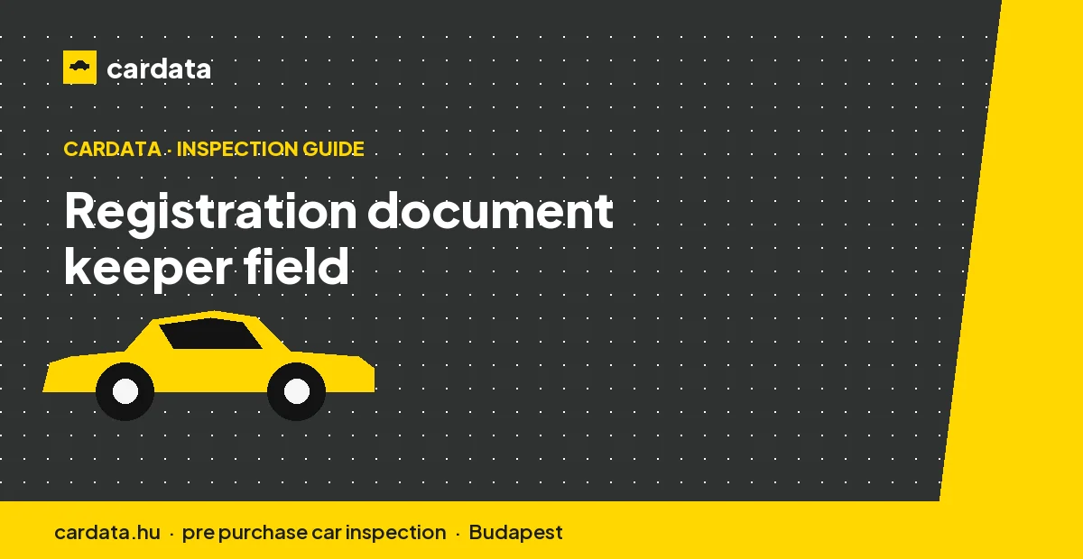 A Hungarian registration document with the keeper field highlighted, showing how each ownership change is logged as a separate administrative entry.