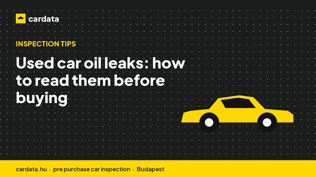 Used car oil leaks: how to read them before buying