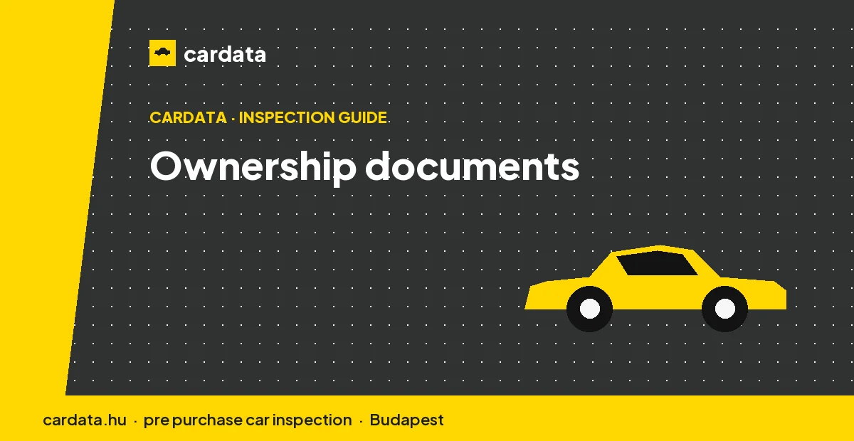 The registration documents should name the seller - a mismatch is a serious warning sign.
