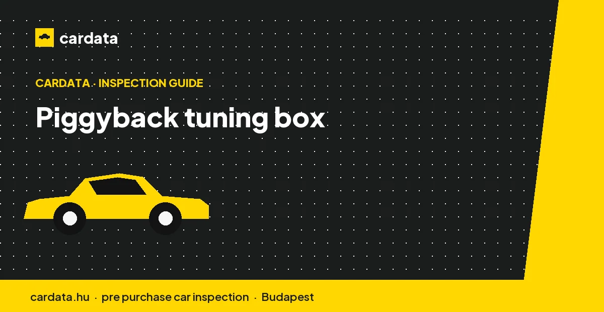 A separate tuning module wired into the loom near the engine control unit indicates an added piggyback device.