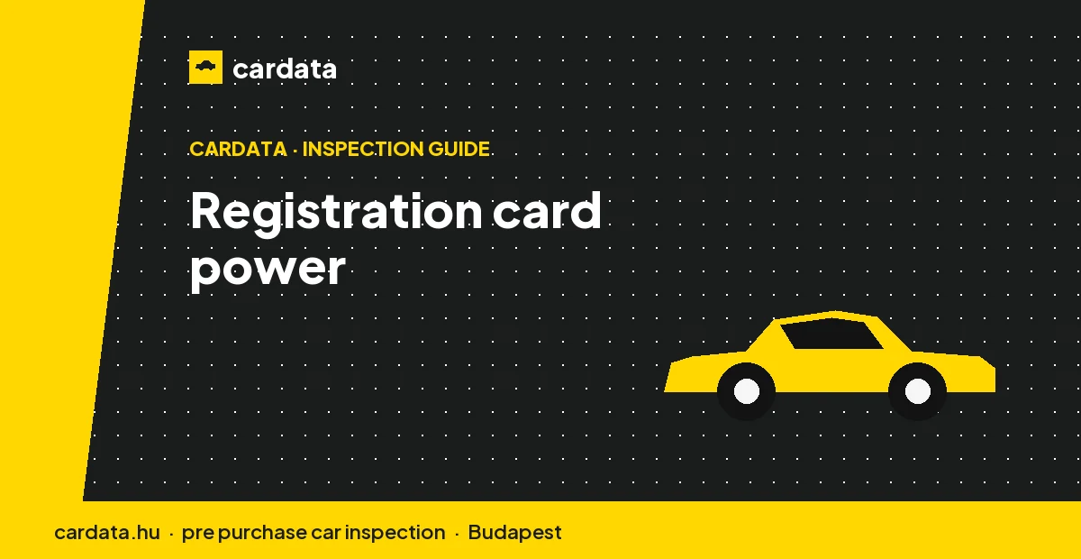 The engine power figure in kilowatts on a Hungarian registration certificate, the number that drives the annual vehicle tax.