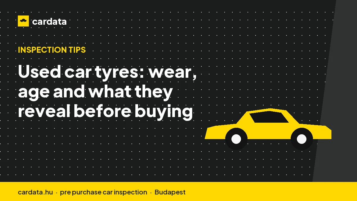 Used car tyres: wear, age and what they reveal before buying