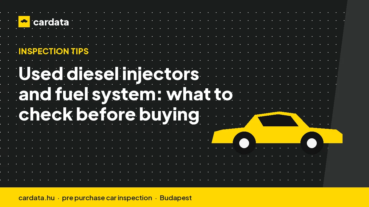 Used diesel injectors and fuel system: what to check before buying